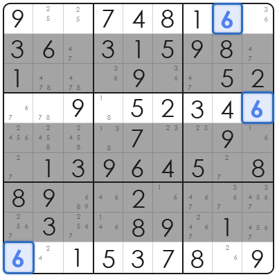 x wing technique sudoku